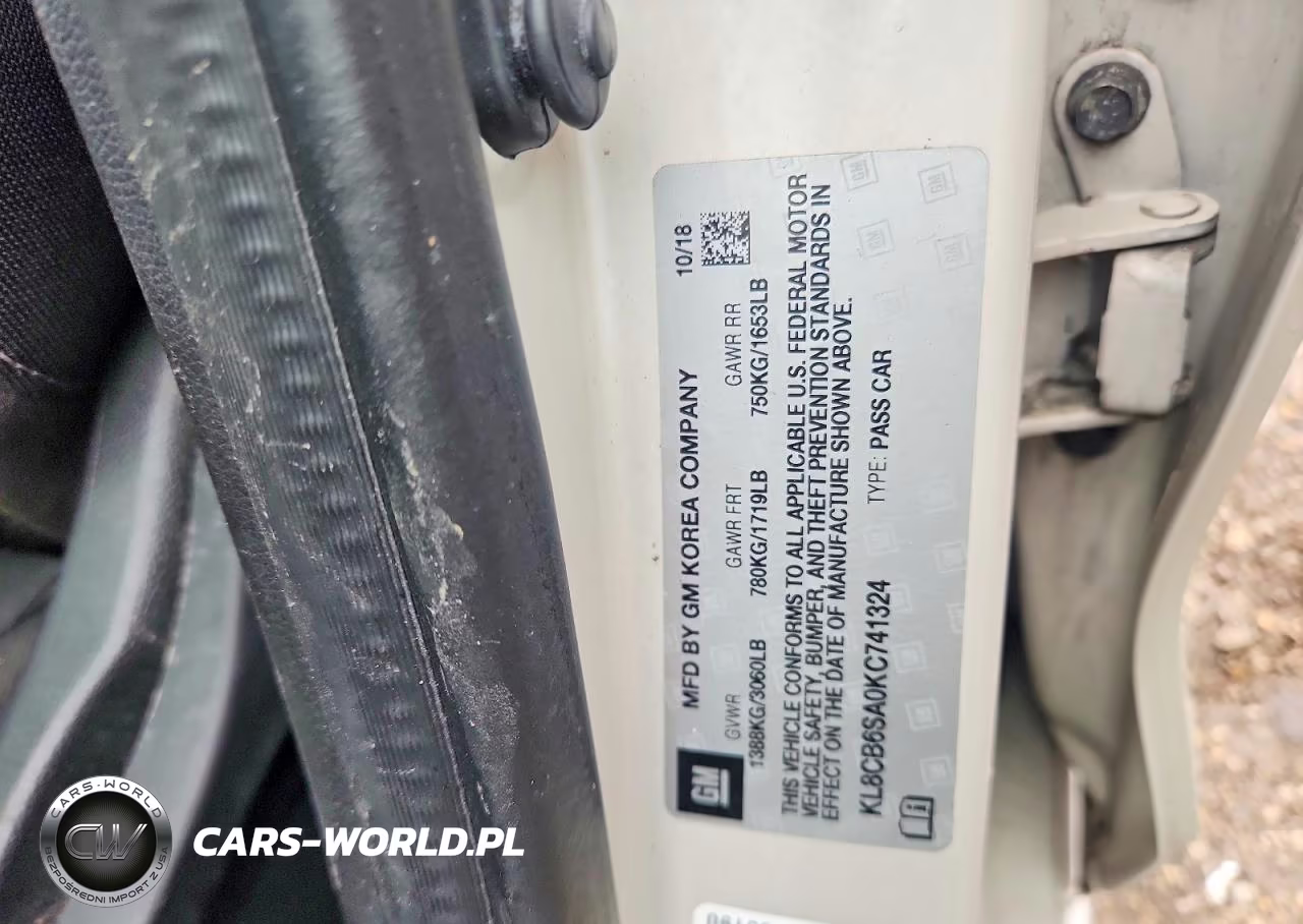 2019 Chevrolet Spark Ls VIN:KL8CB6SA0KC741324 - 12
