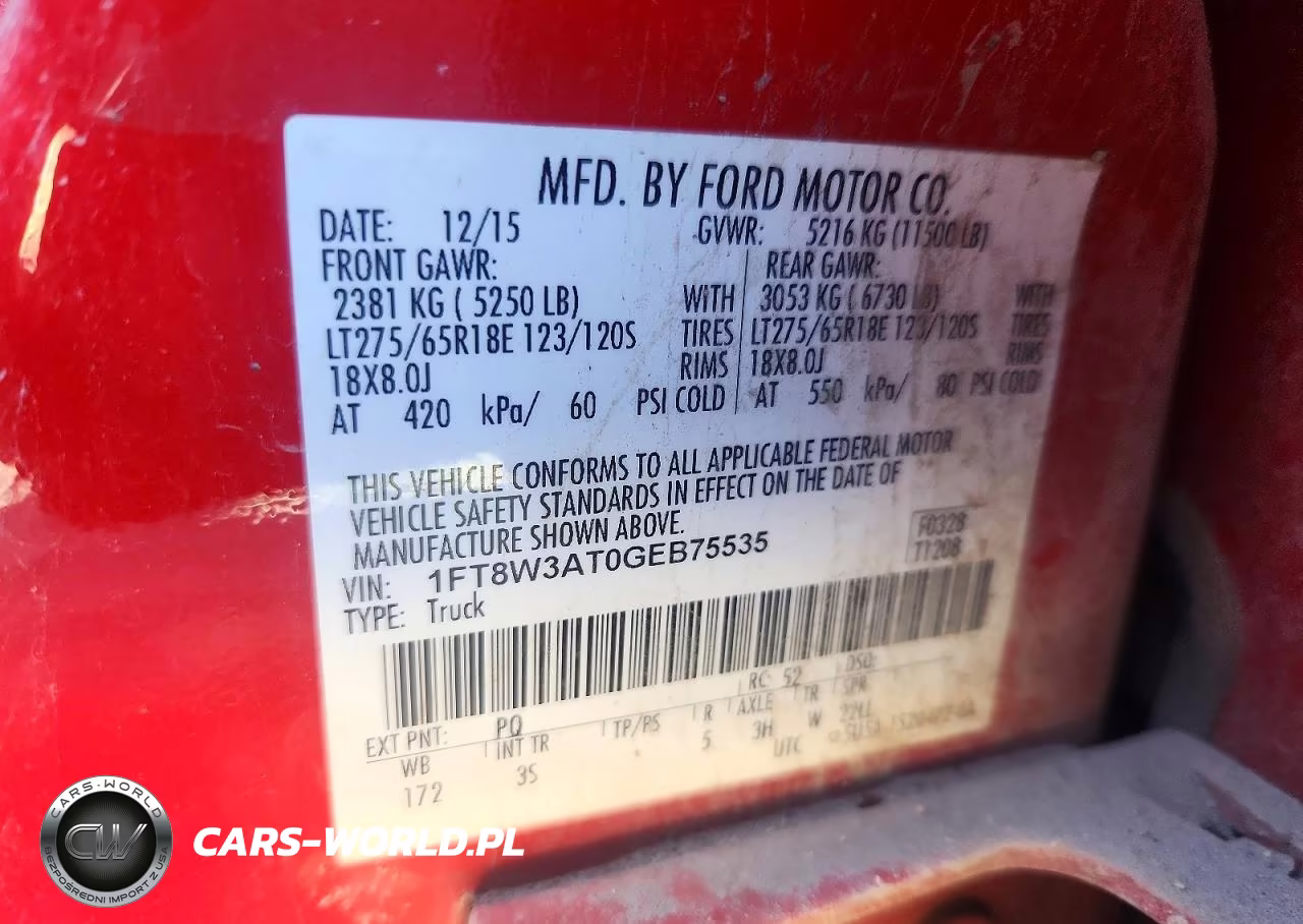 2016 Ford F350 Super Duty VIN:1FT8W3AT0GEB75535 - 13