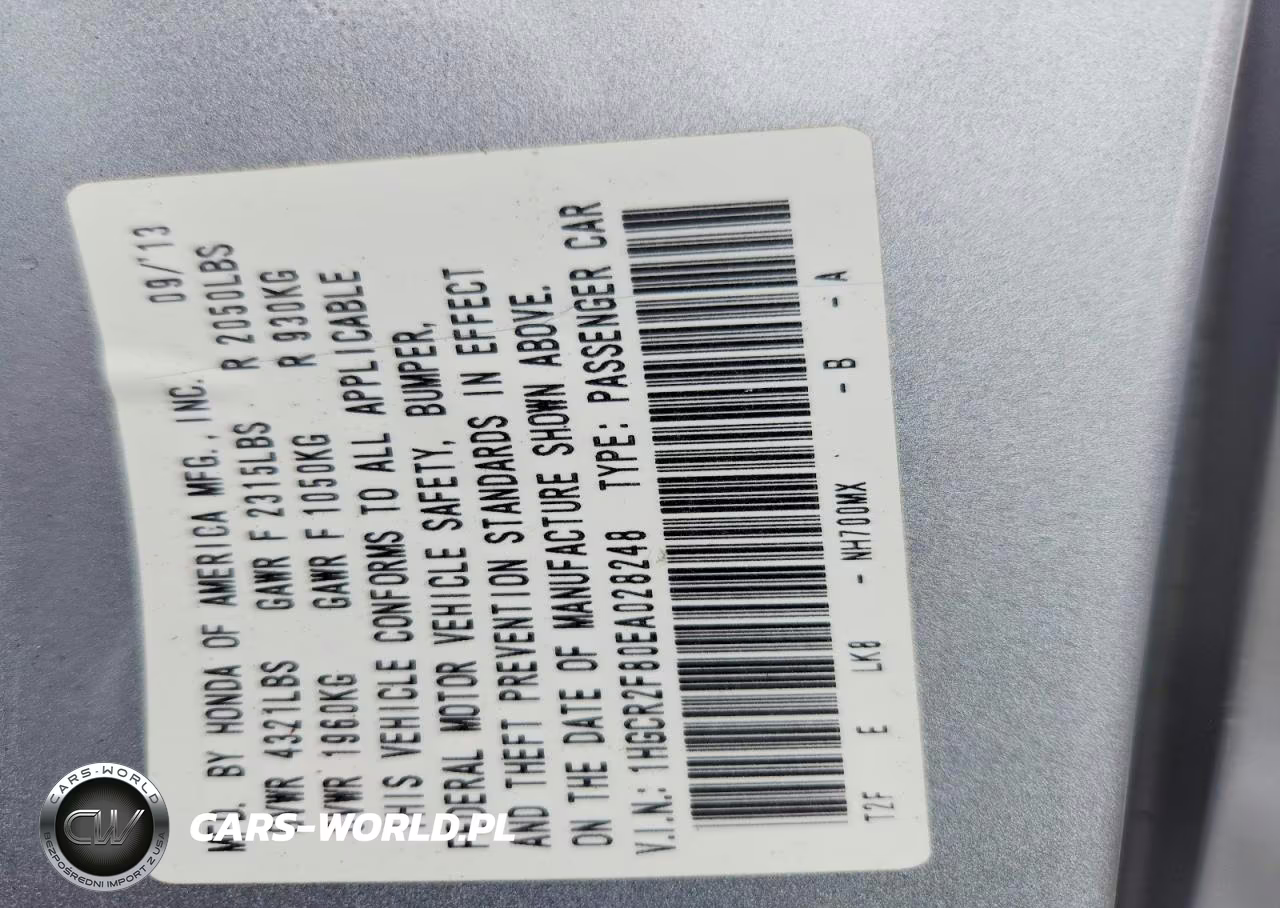 2014 Honda Accord Exl VIN:1HGCR2F80EA028248 - 13