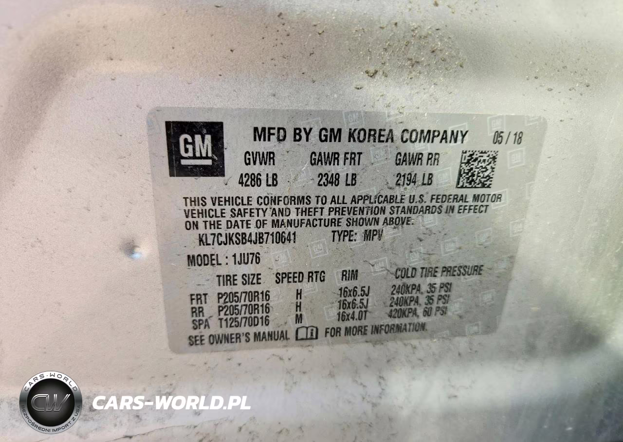 2018 Chevrolet Trax Ls VIN:KL7CJKSB4JB710641 - 13