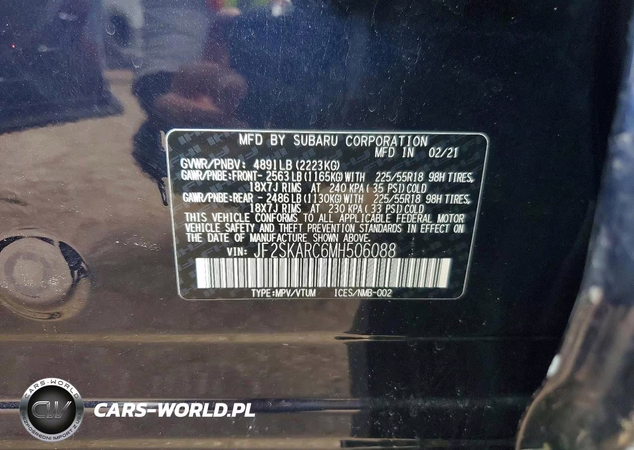 2021 Subaru Forester Sport VIN:JF2SKARC6MH506088 - 13