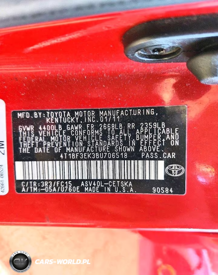 2011 Toyota Camry Se VIN:4T1BF3EK3BU706518 - 12