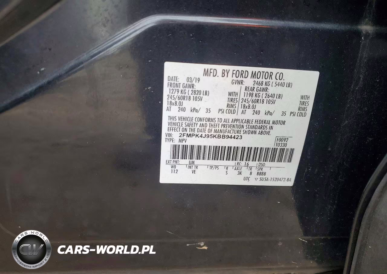 2019 Ford Edge Sel VIN:2FMPK4J95KBB94423 - 13