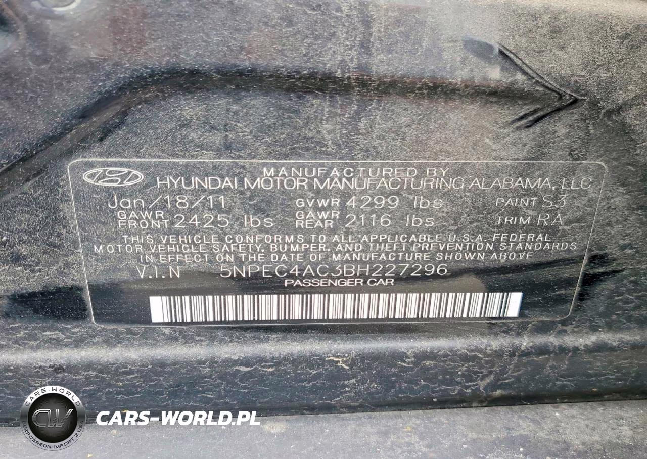 2011 Hyundai Sonata Limited VIN:5NPEC4AC3BH227296 - 13