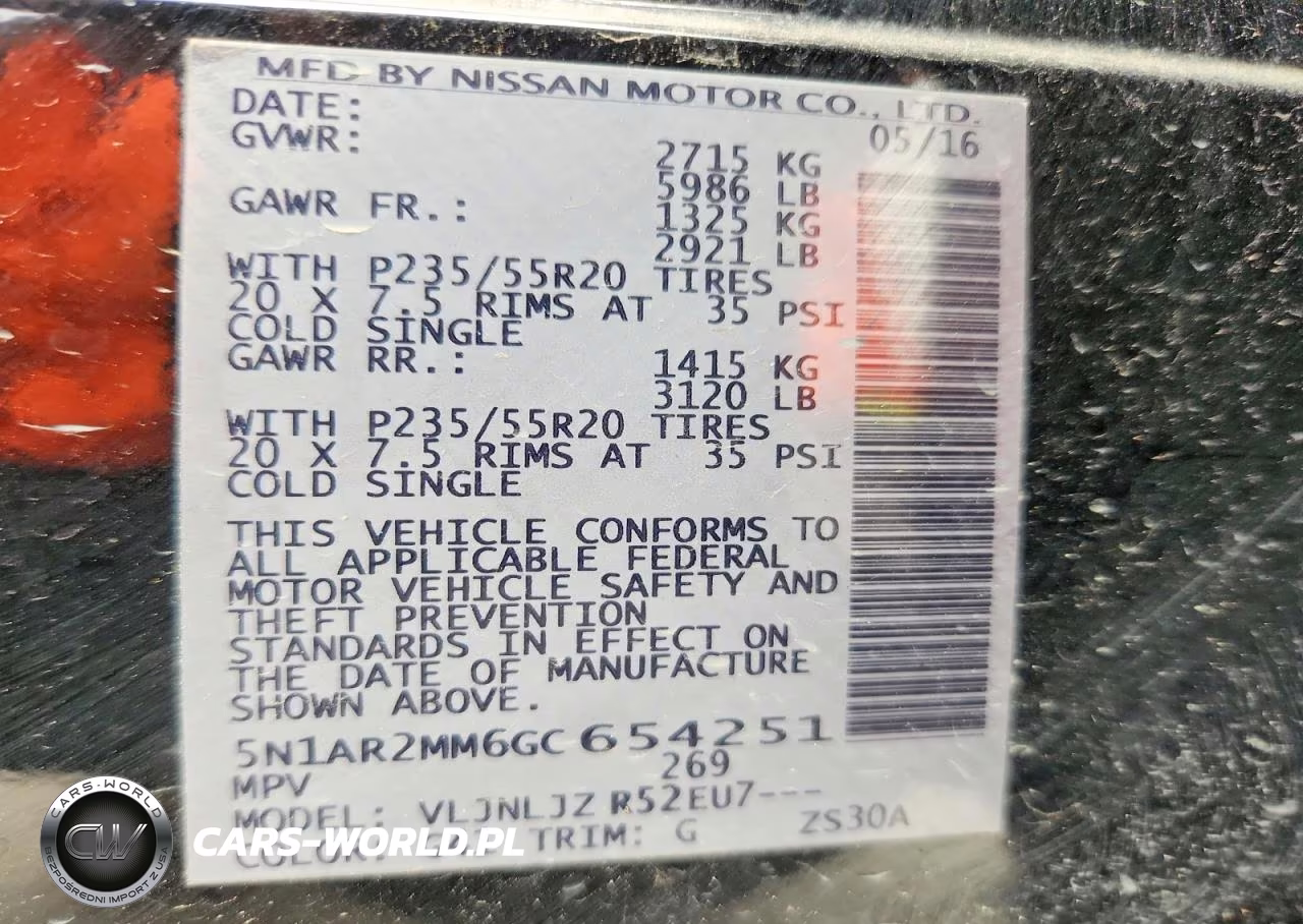2016 Nissan Pathfinder Platinum VIN:5N1AR2MM6GC654251 - 13