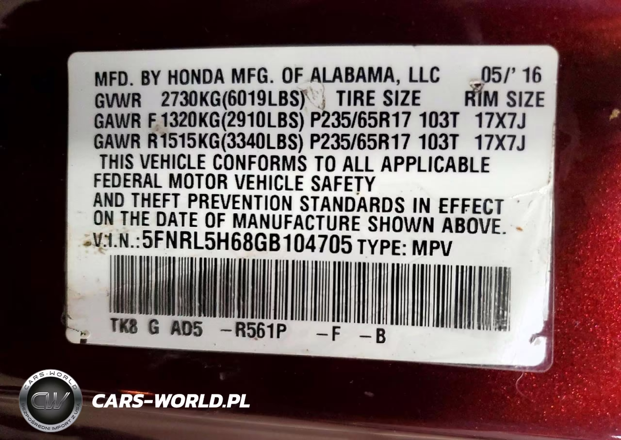 2016 Honda Odyssey Exl VIN:5FNRL5H68GB104705 - 13