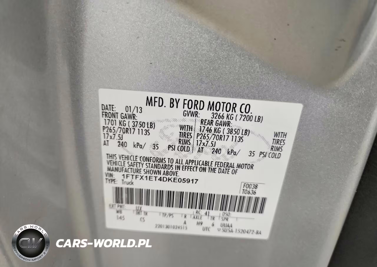 2013 Ford F150 Super Cab VIN:1FTFX1ET4DKE05917 - 12