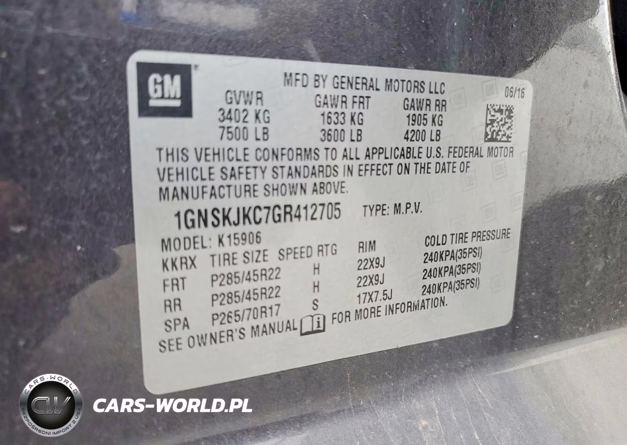2016 Chevrolet Suburban K1500 Ltz VIN:1GNSKJKC7GR412705 - 13