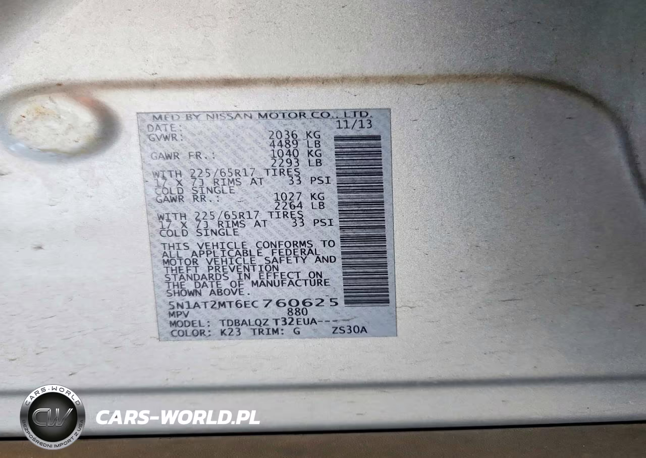 2014 Nissan Rogue Sv VIN:5N1AT2MT6EC760625 - 13