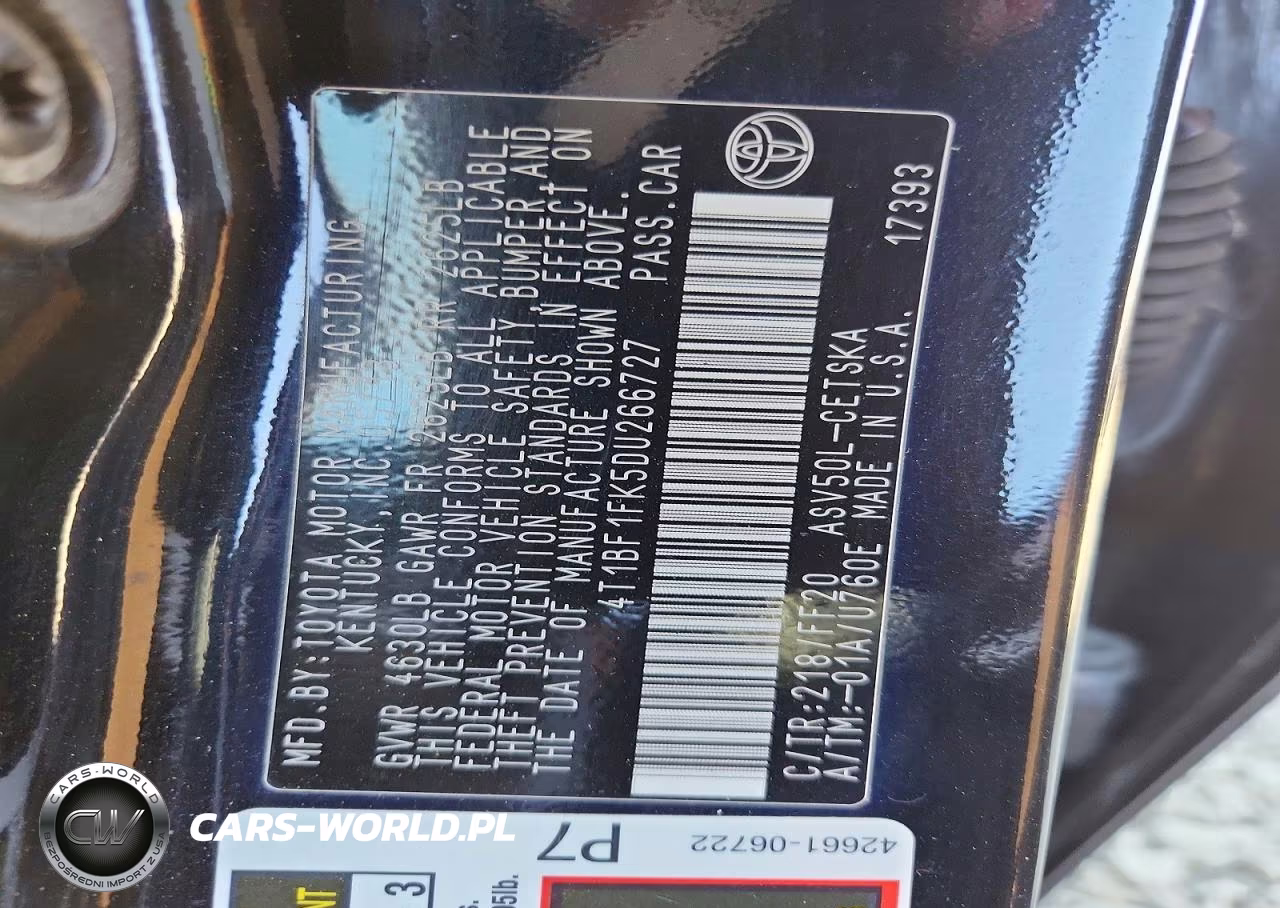 2013 Toyota Camry Se VIN:4T1BF1FK5DU266727 - 12