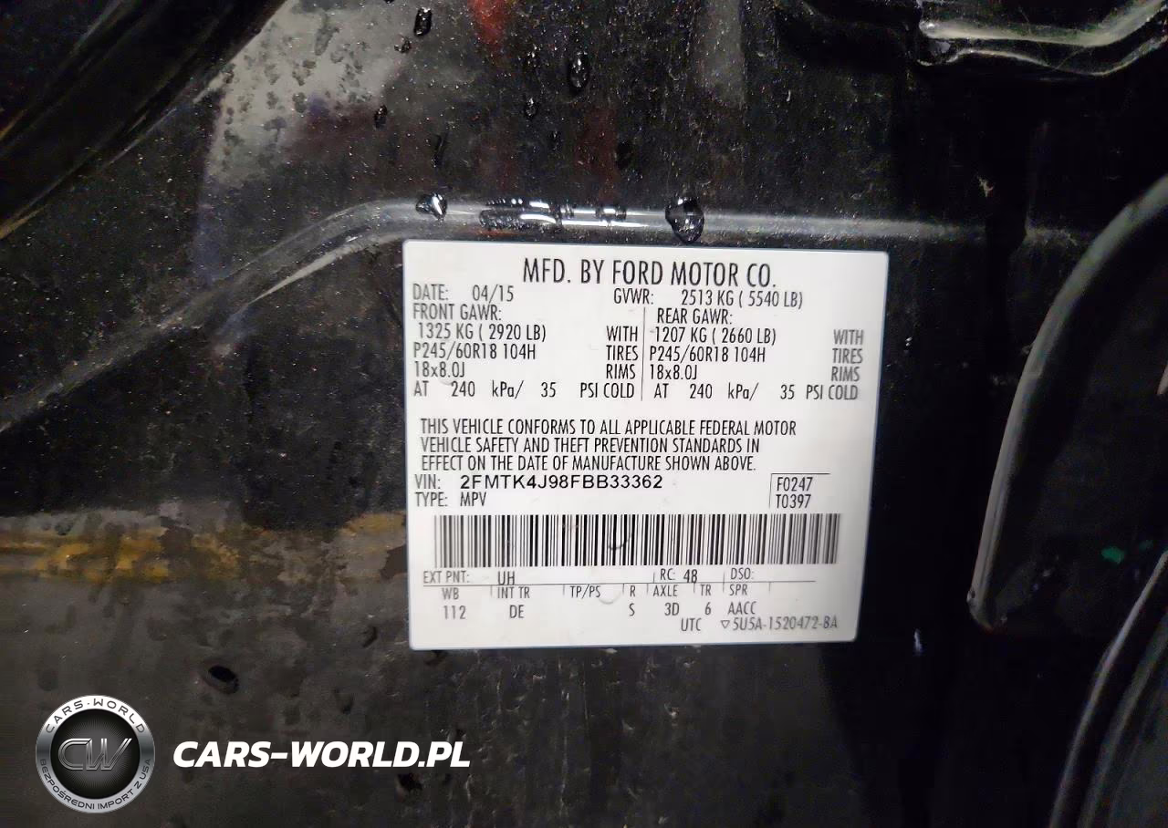2015 Ford Edge Sel VIN:2FMTK4J98FBB33362 - 13