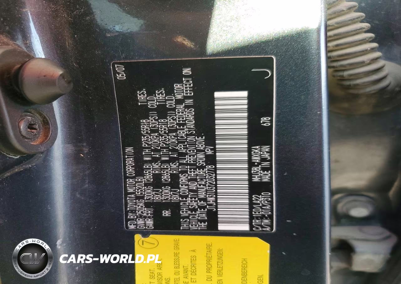 2007 Lexus Rx 400H VIN:JTJHW31U372032778 - 13