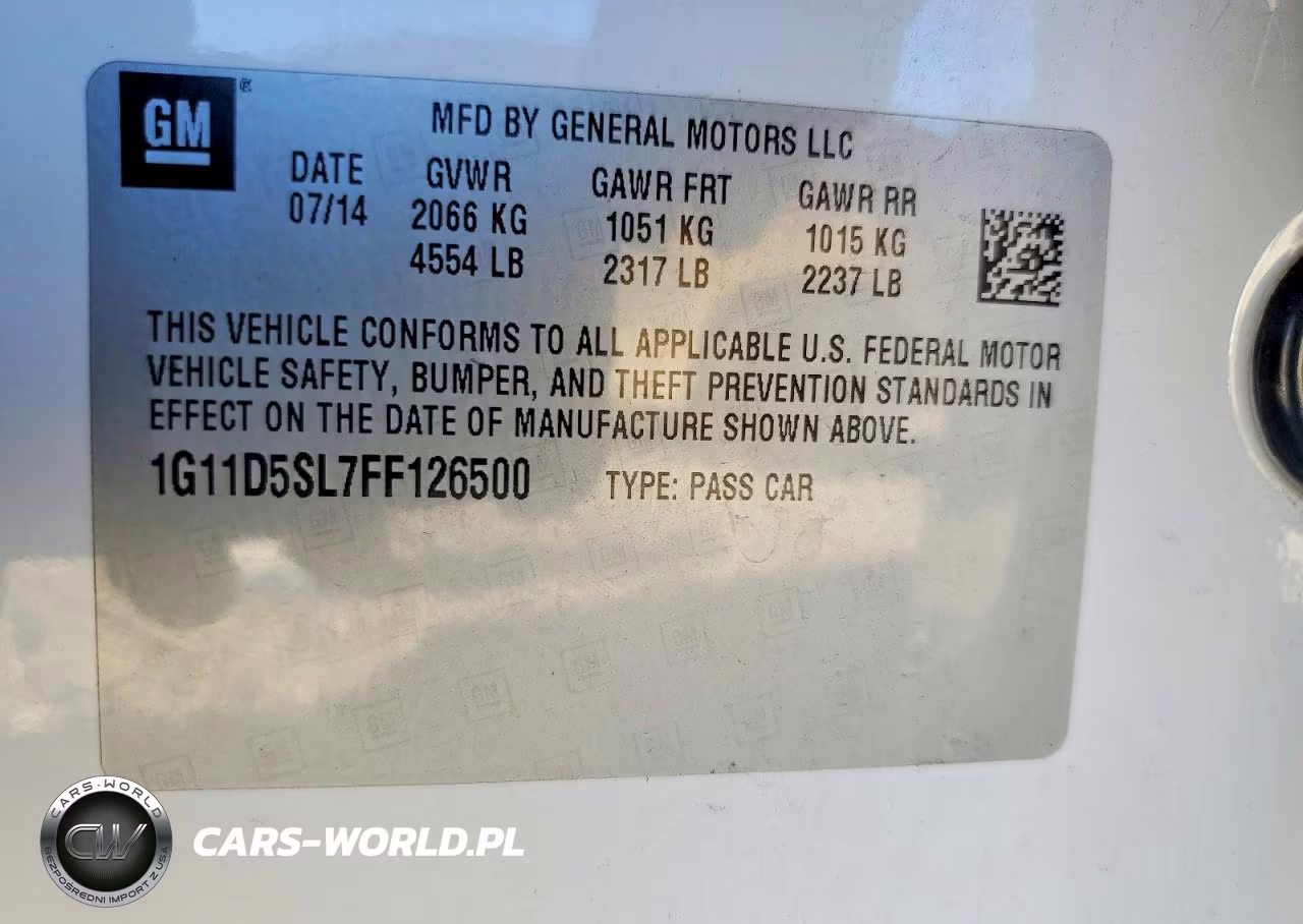 2015 Chevrolet Malibu 2Lt VIN:1G11D5SL7FF126500 - 12