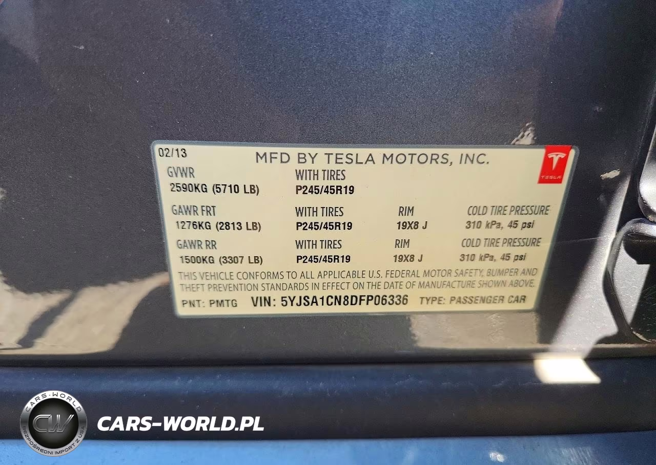 2013 Tesla Model S VIN:5YJSA1CN8DFP06336 - 12