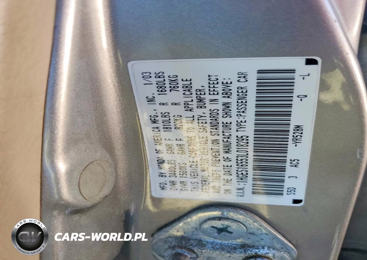 2003 Honda Civic Lx VIN:1HGES16553L018295 - 12