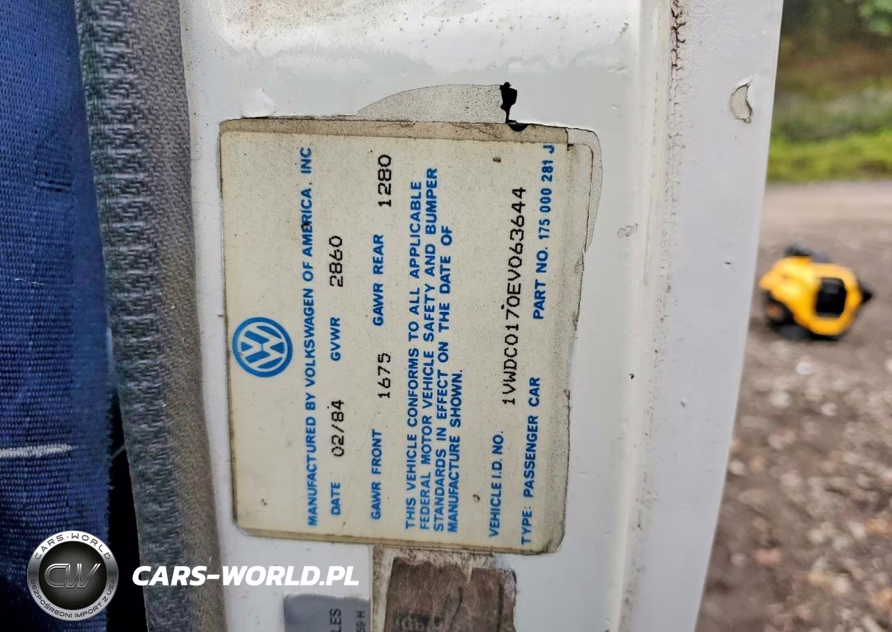 1984 Volkswagen Rabbit Gti Sport VIN:1VWDC0170EV063644 - 12