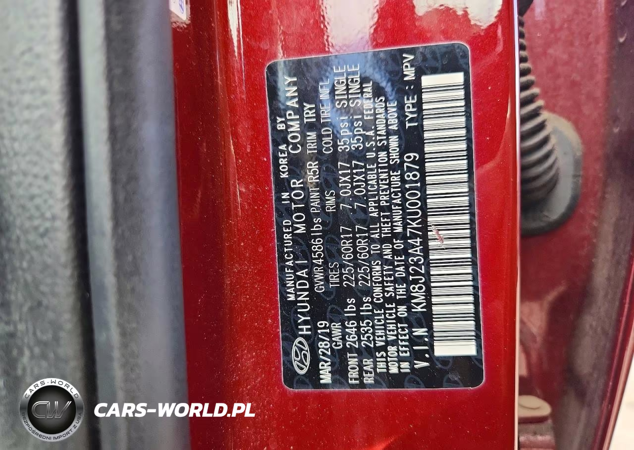2019 Hyundai Tucson Se VIN:KM8J23A47KU001879 - 14