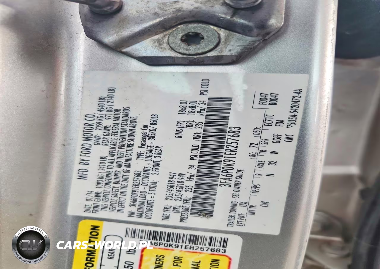 2014 Ford Fusion Titanium VIN:3FA6P0K91ER257683 - 12