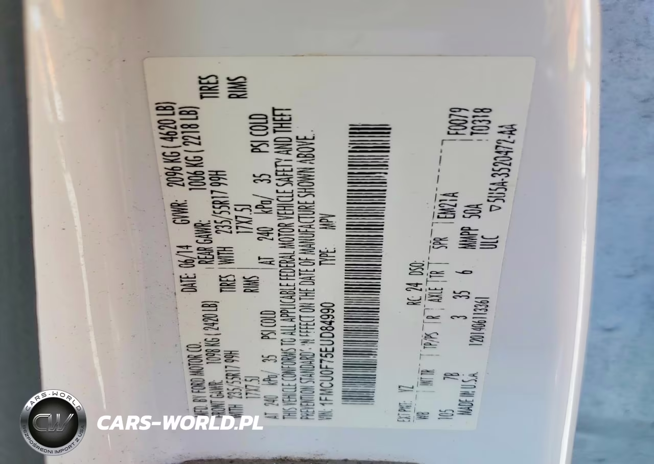 2014 Ford Escape S VIN:1FMCU0F75EUD84990 - 14