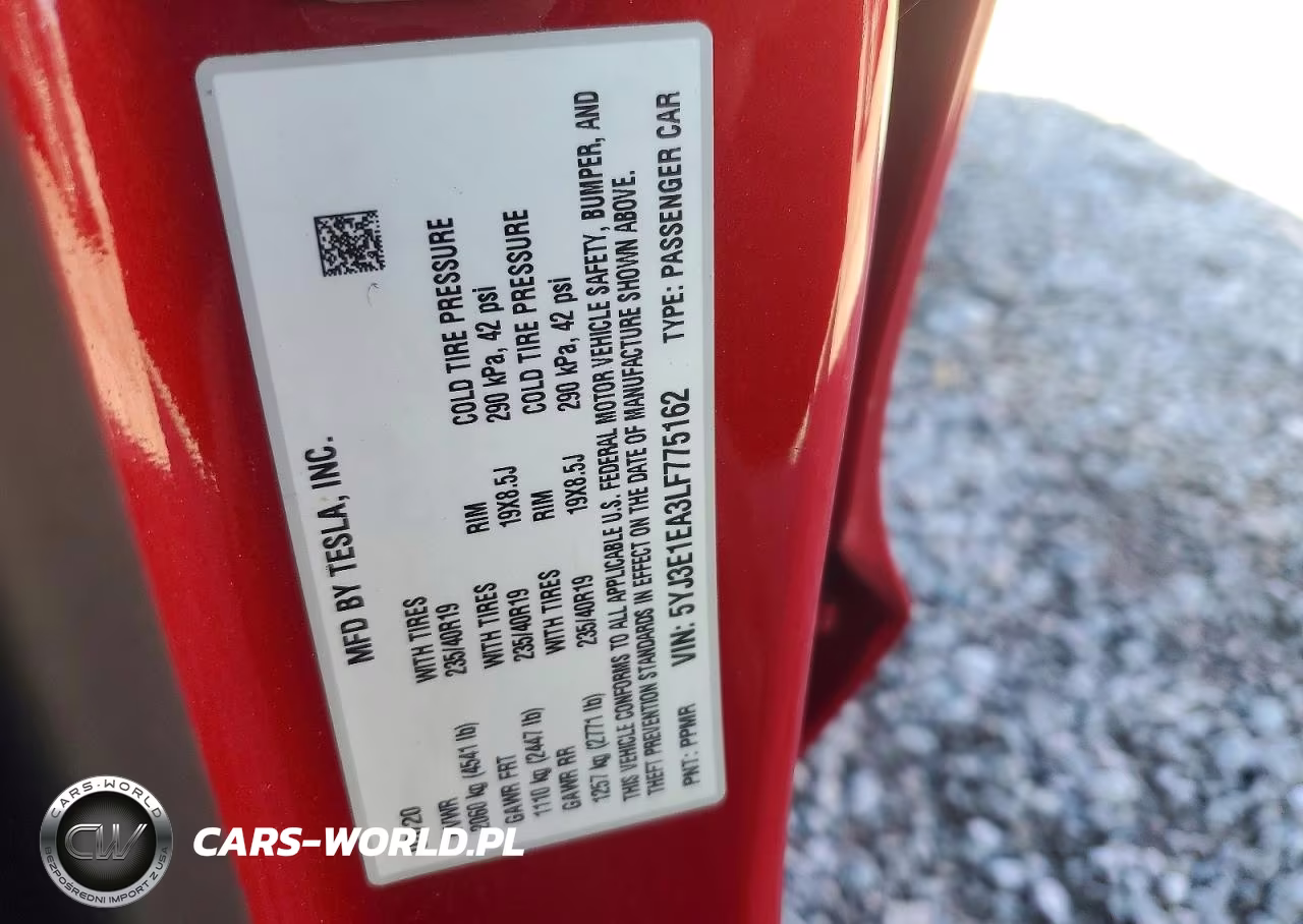 2020 Tesla Model 3 VIN:5YJ3E1EA3LF775162 - 12