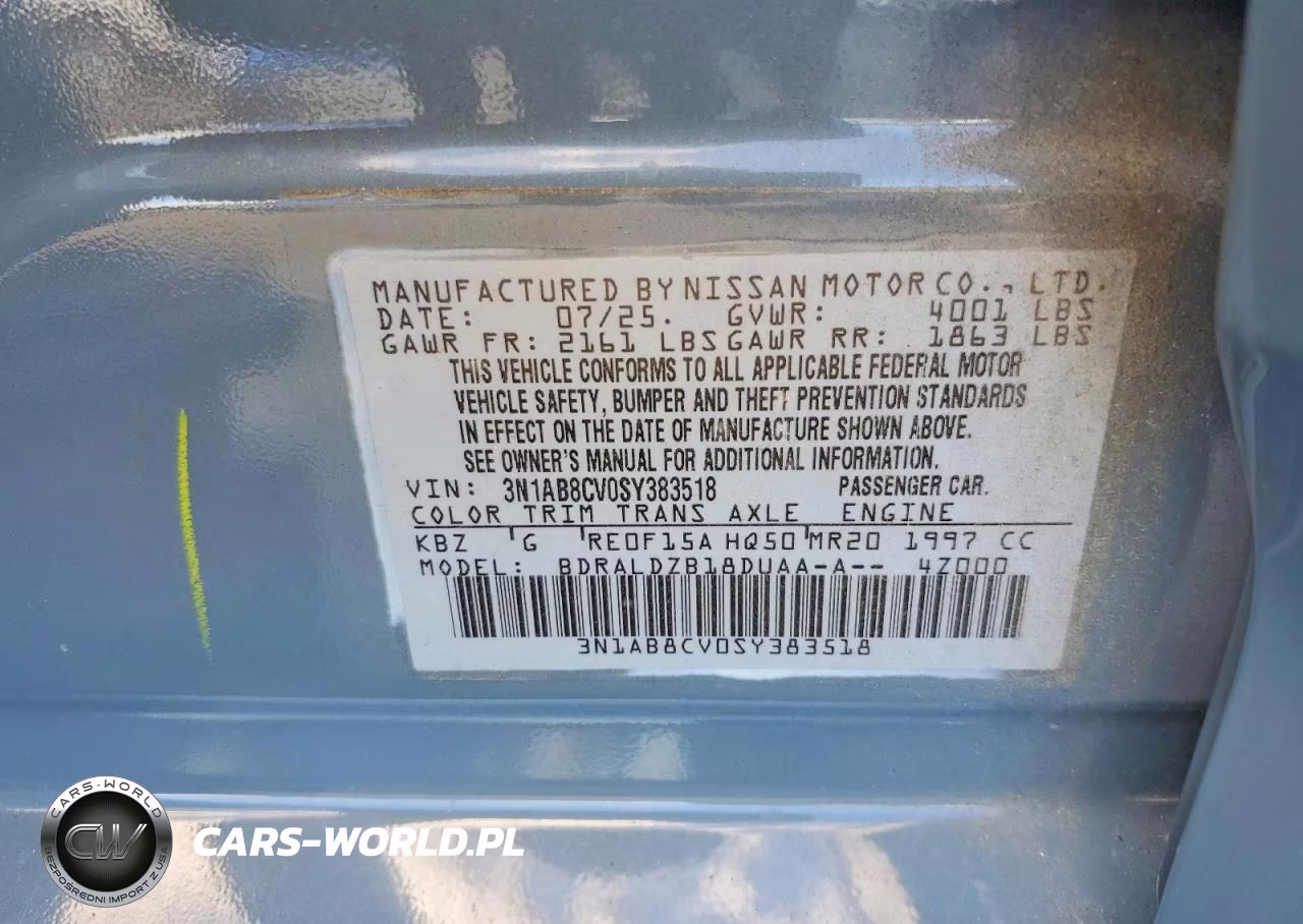 2025 Nissan Sentra Sv VIN:3N1AB8CV0SY383518 - 12