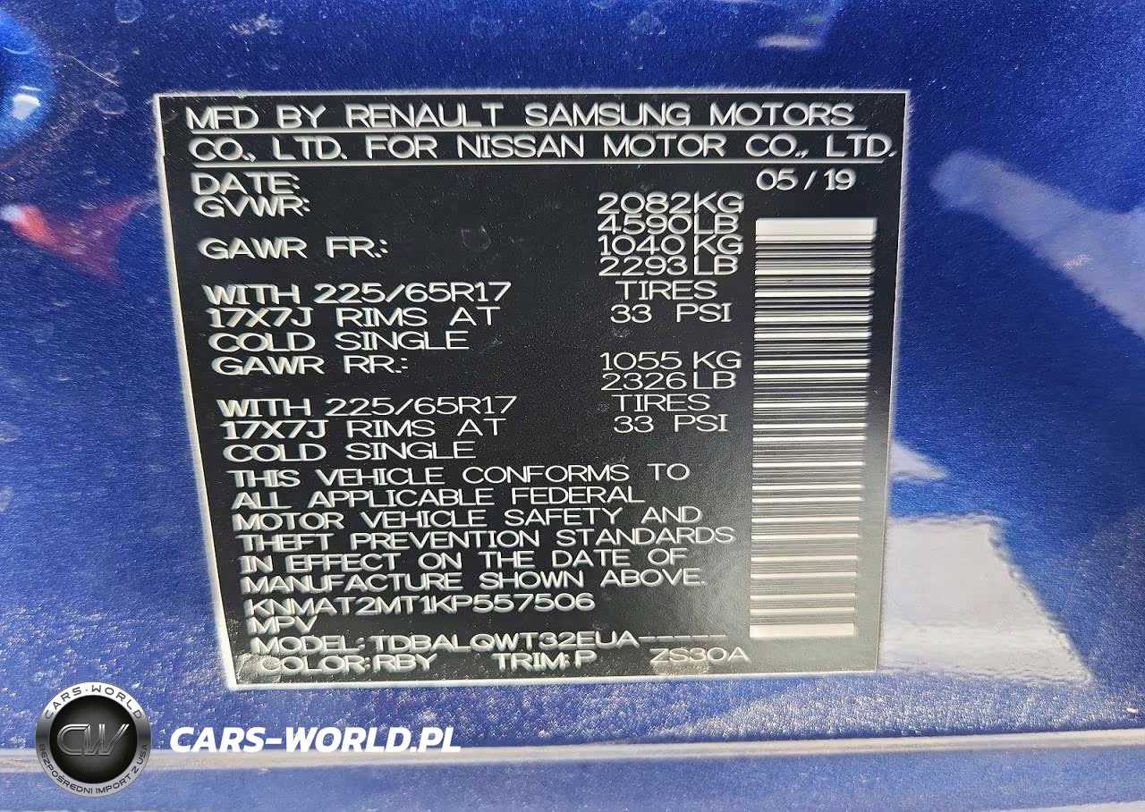 2019 Nissan Rogue Sv VIN:KNMAT2MT1KP557506 - 14