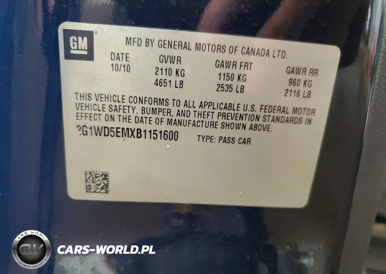 2011 Chevrolet Impala Police VIN:2G1WD5EMXB1151600 - 12