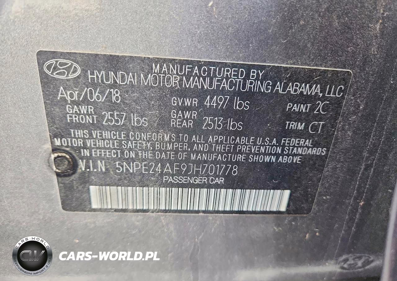 2018 Hyundai Sonata Se VIN:5NPE24AF9JH701778 - 12