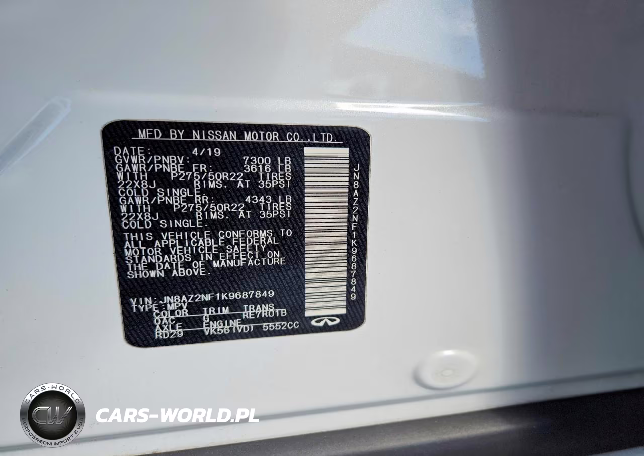 2019 Infiniti Qx80 Luxe VIN:JN8AZ2NF1K9687849 - 12