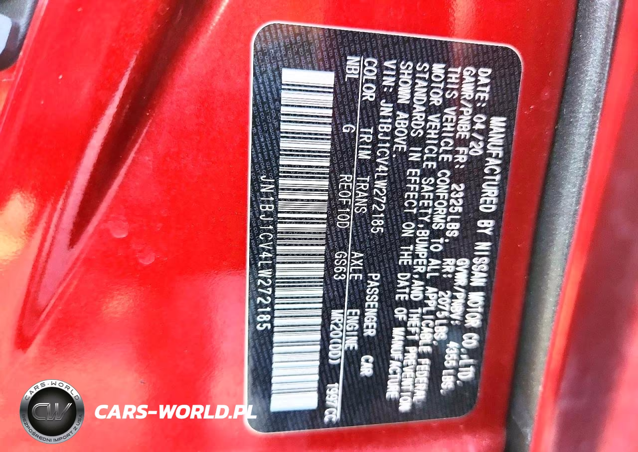 2020 Nissan Rogue Sport S VIN:JN1BJ1CV4LW272185 - 14