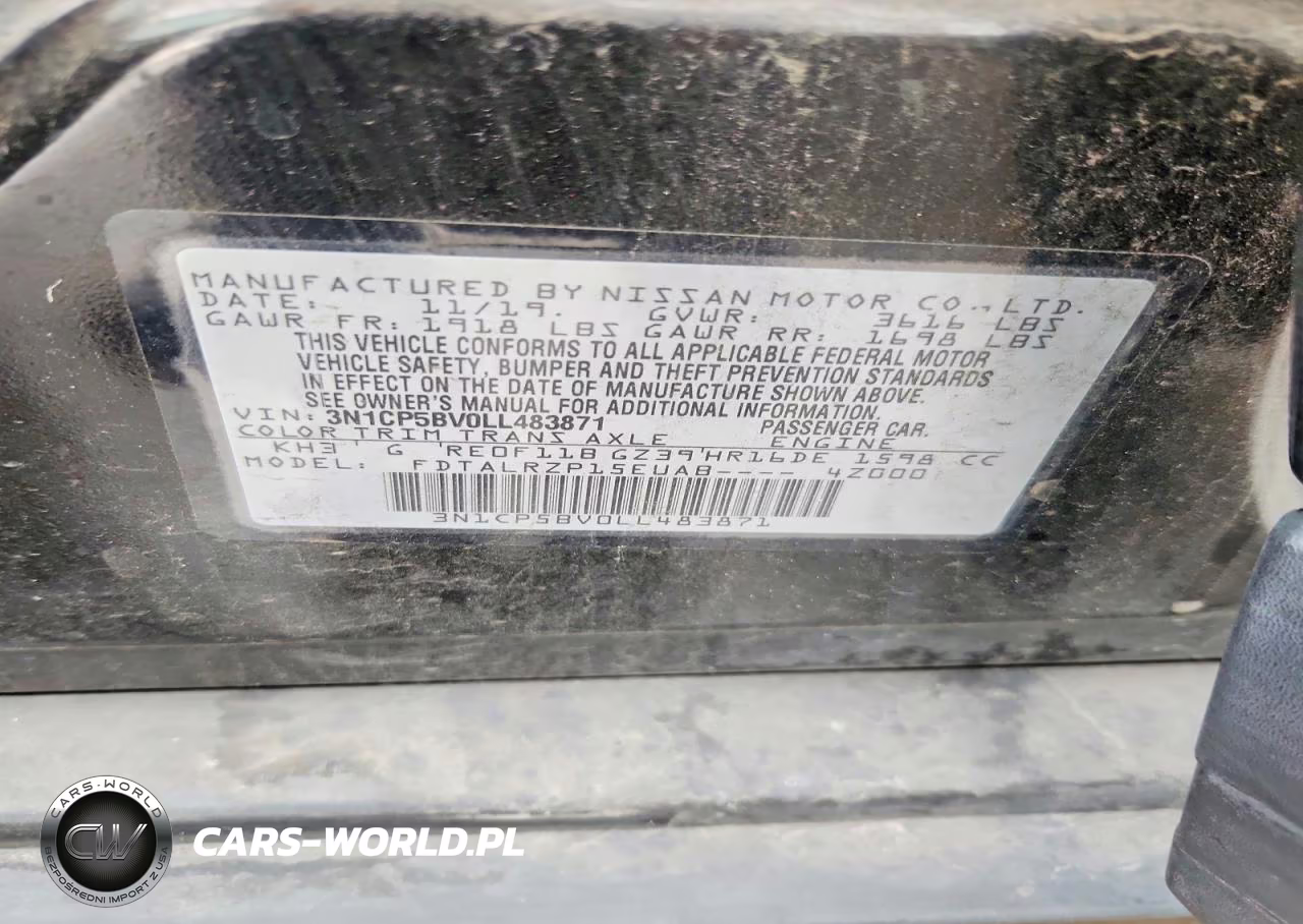2020 Nissan Kicks S VIN:3N1CP5BV0LL483871 - 12
