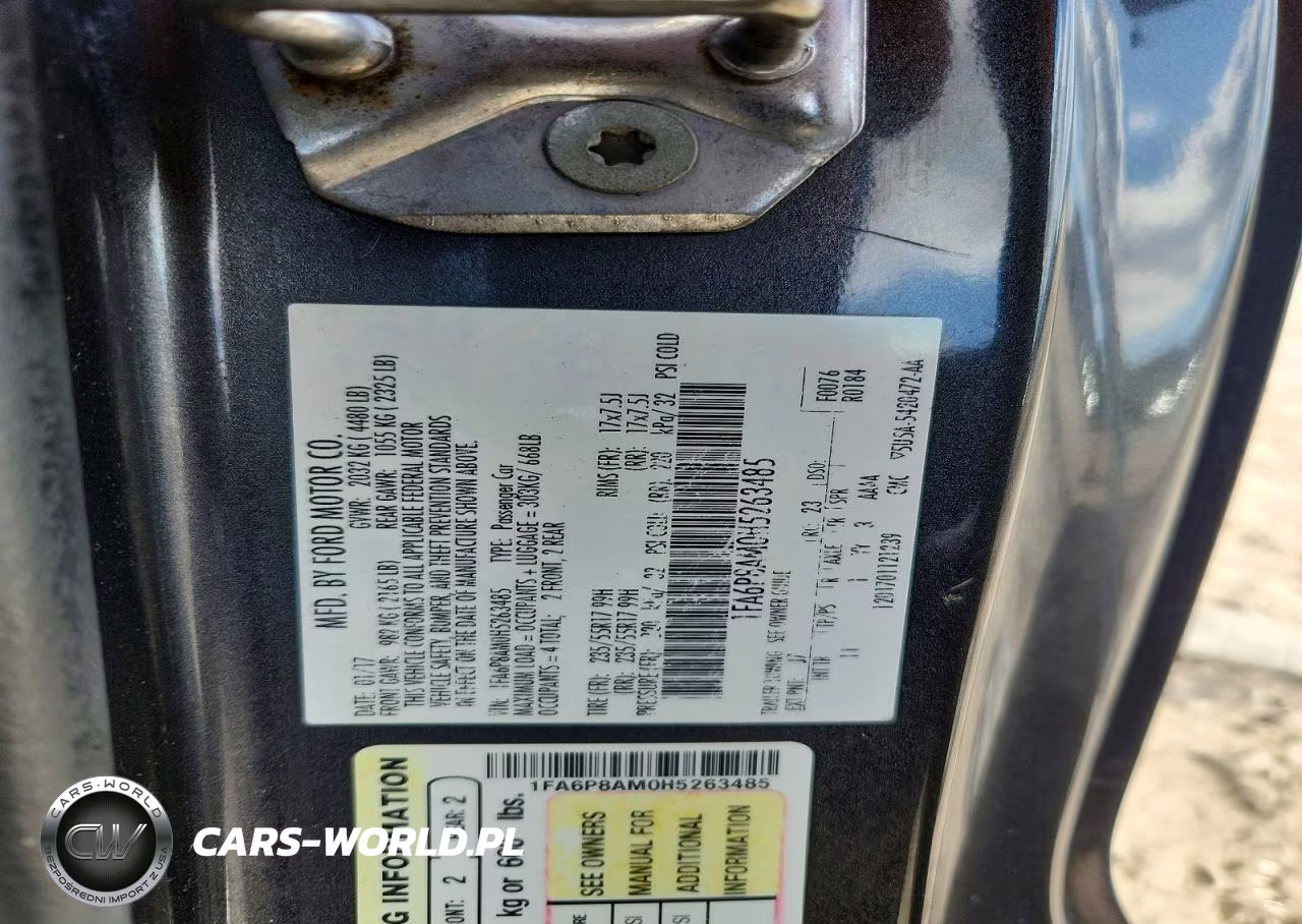 2017 Ford Mustang VIN:1FA6P8AM0H5263485 - 12