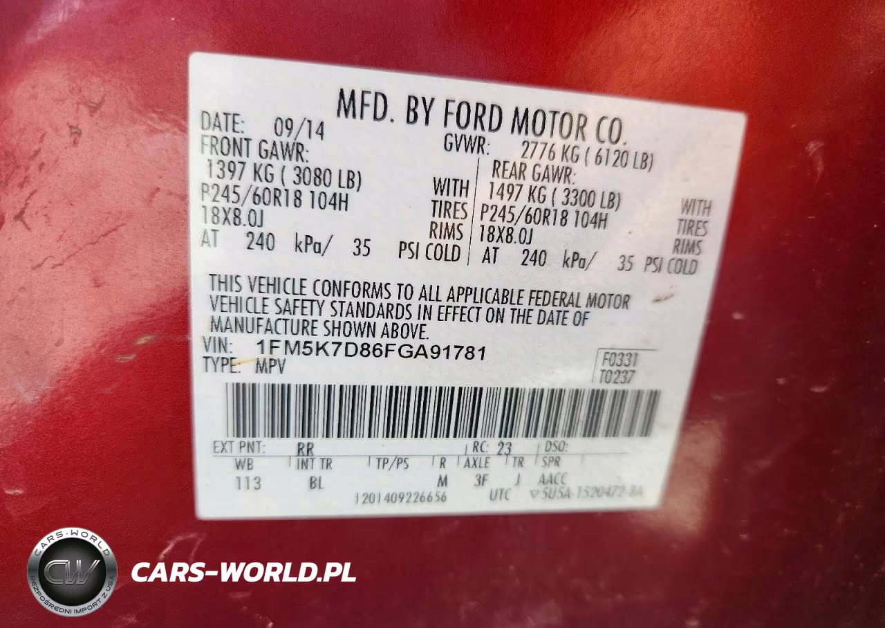 2015 Ford Explorer Xlt VIN:1FM5K7D86FGA91781 - 13