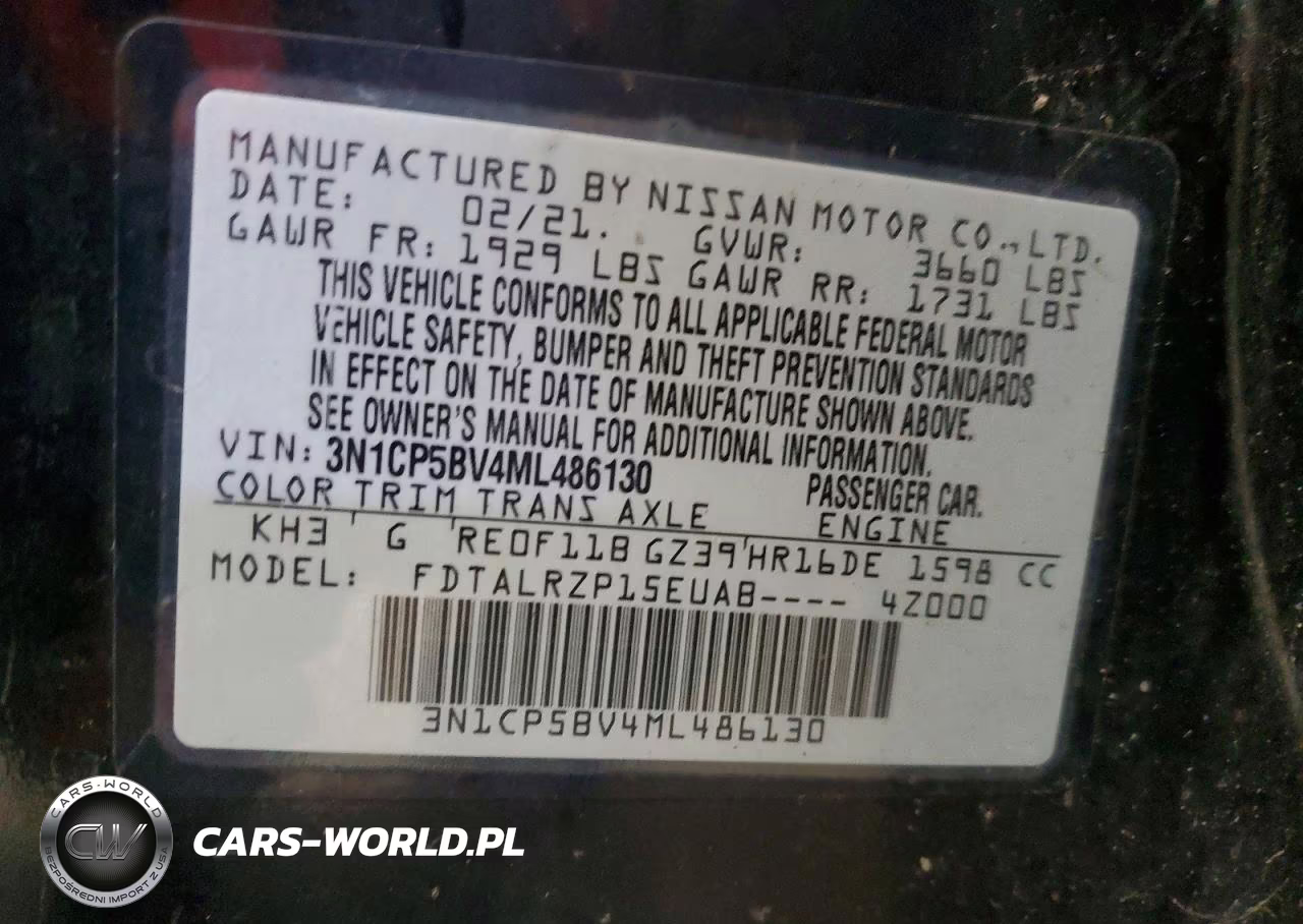 2021 Nissan Kicks S VIN:3N1CP5BV4ML486130 - 13