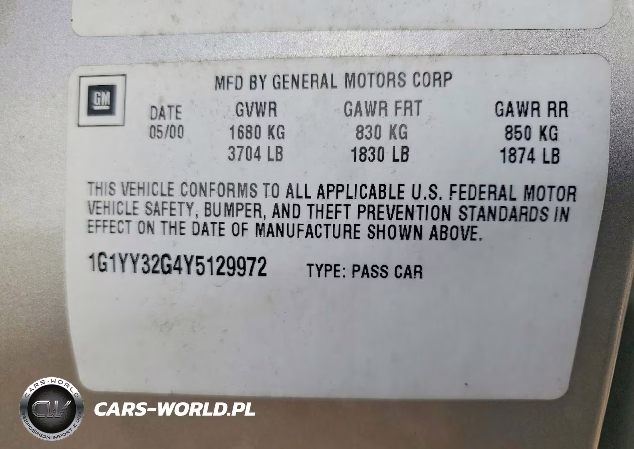 2000 Chevrolet Corvette VIN:1G1YY32G4Y5129972 - 12