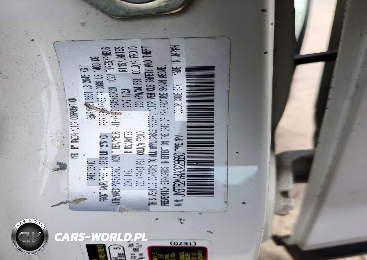 2010 Mazda Cx-9 VIN:JM3TB2MA4A0228680 - 12