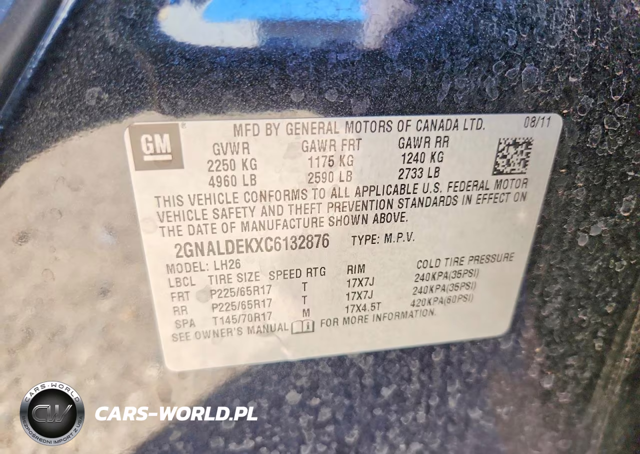 2012 Chevrolet Equinox Lt VIN:2GNALDEKXC6132876 - 13