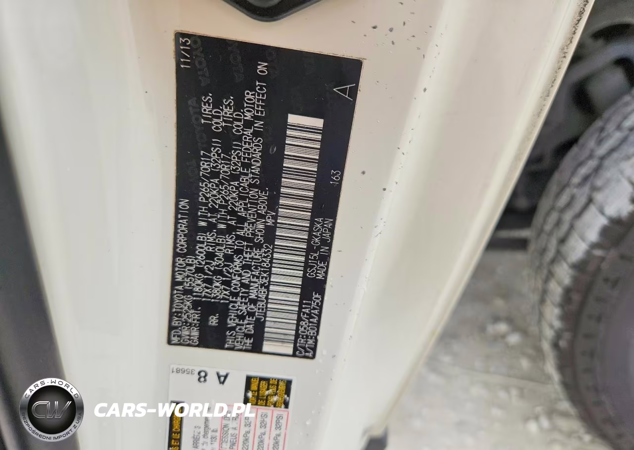 2014 Toyota Fj Cruiser Base VIN:JTEBU4BF3EK184332 - 12
