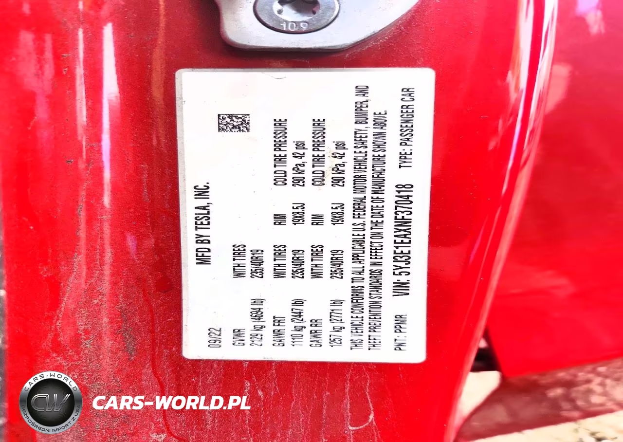2022 Tesla Model 3 VIN:5YJ3E1EAXNF370418 - 13