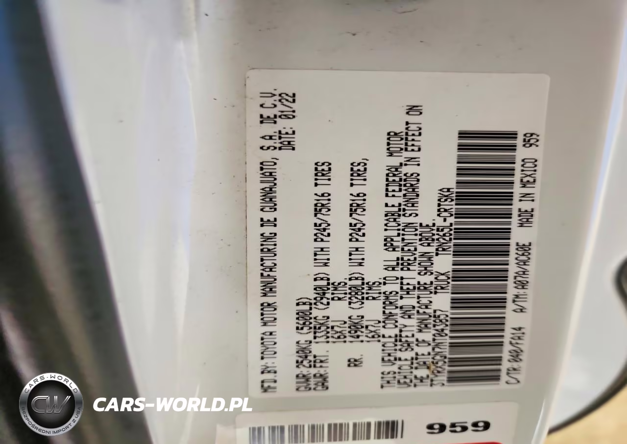 2022 Toyota Tacoma Sr VIN:3TYRX5GN7NT043857 - 12