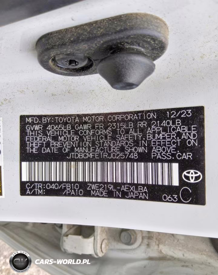 2024 Toyota Corolla Hybrid Le VIN:JTDBCMFE1RJ025748 - 12