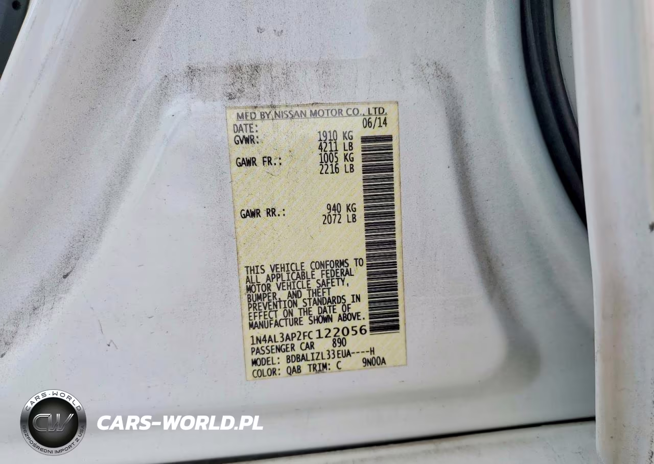 2015 Nissan Altima 2.5 Sv VIN:1N4AL3AP2FC122056 - 12