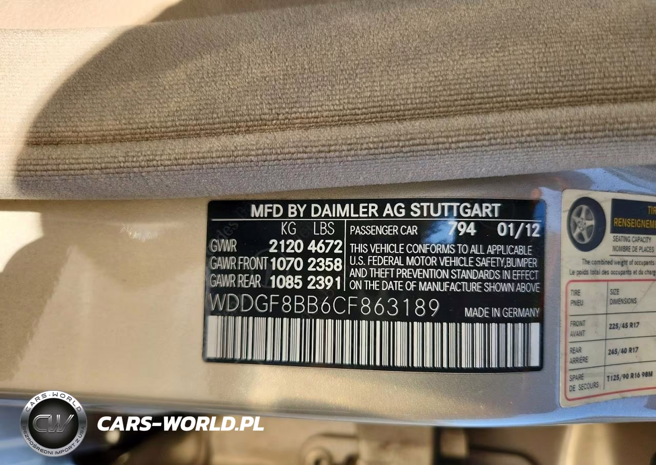 2012 Mercedes-Benz C 300 4Matic VIN:WDDGF8BB6CF863189 - 12