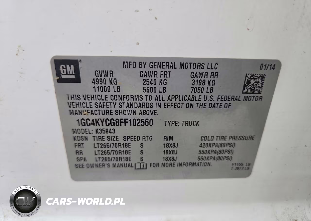 2015 Chevrolet Silverado K3500 VIN:1GC4KYCG8FF102560 - 12