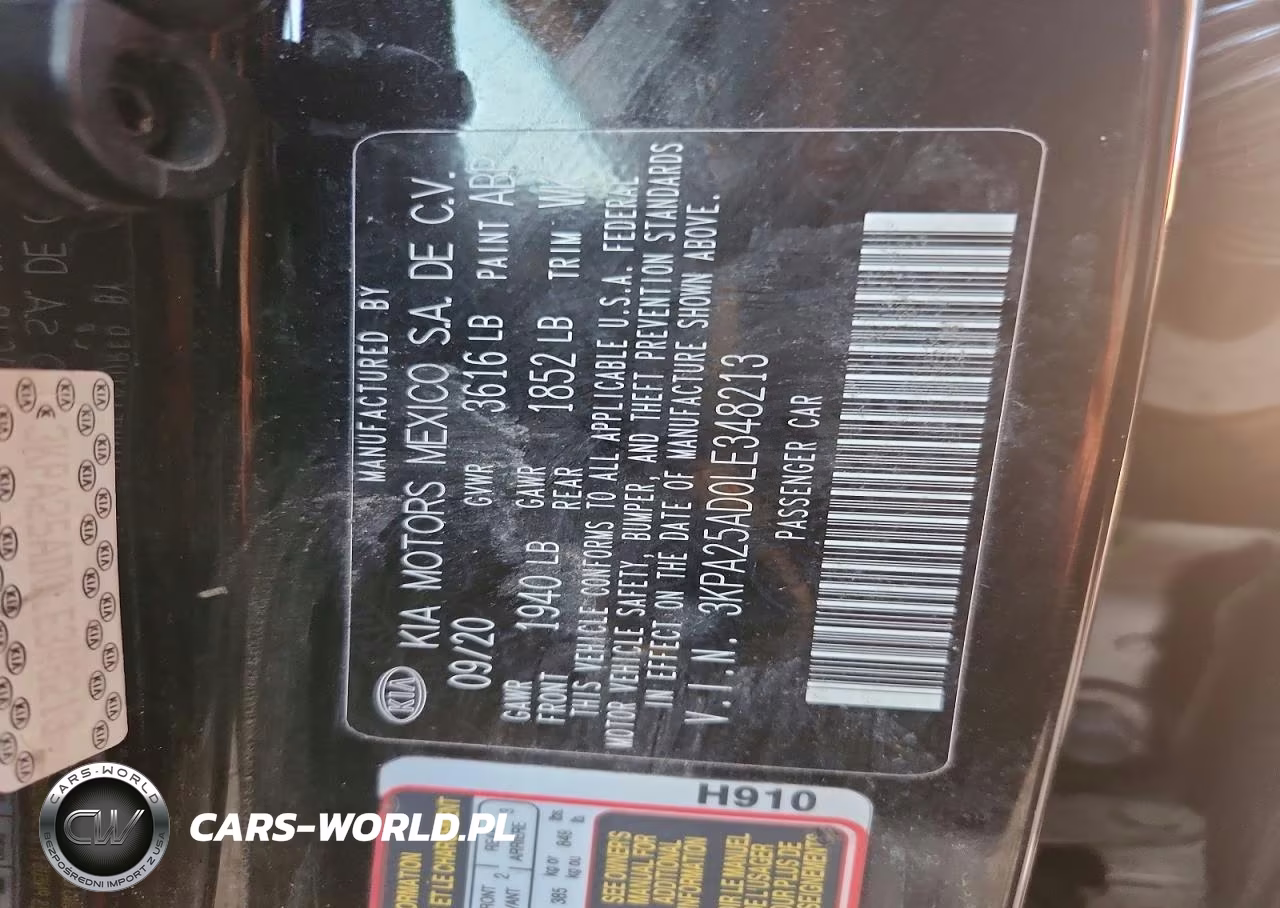 2020 Kia Rio 5-Door S VIN:3KPA25AD0LE348213 - 13