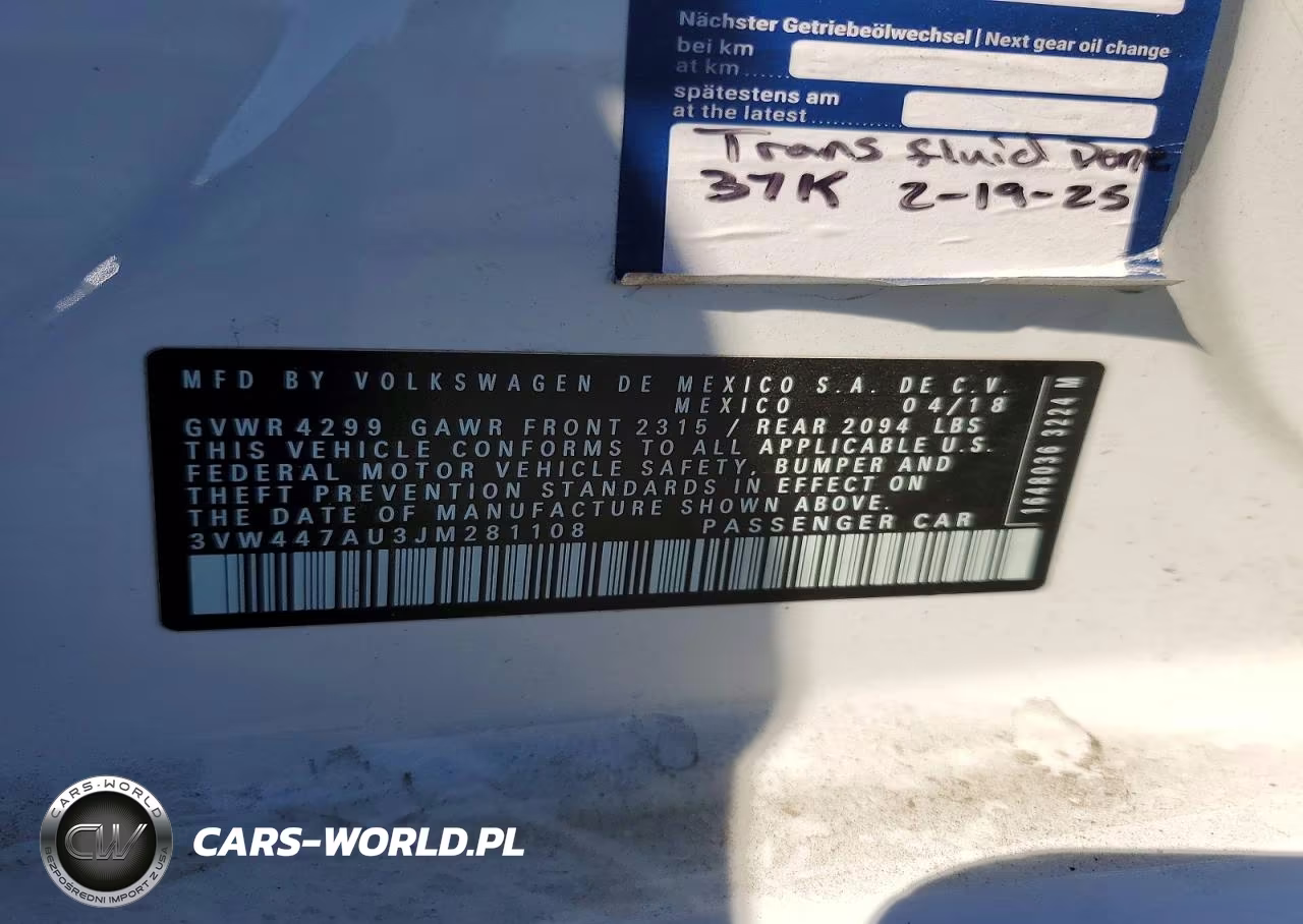 2018 Volkswagen Gti S-Se VIN:3VW447AU3JM281108 - 12
