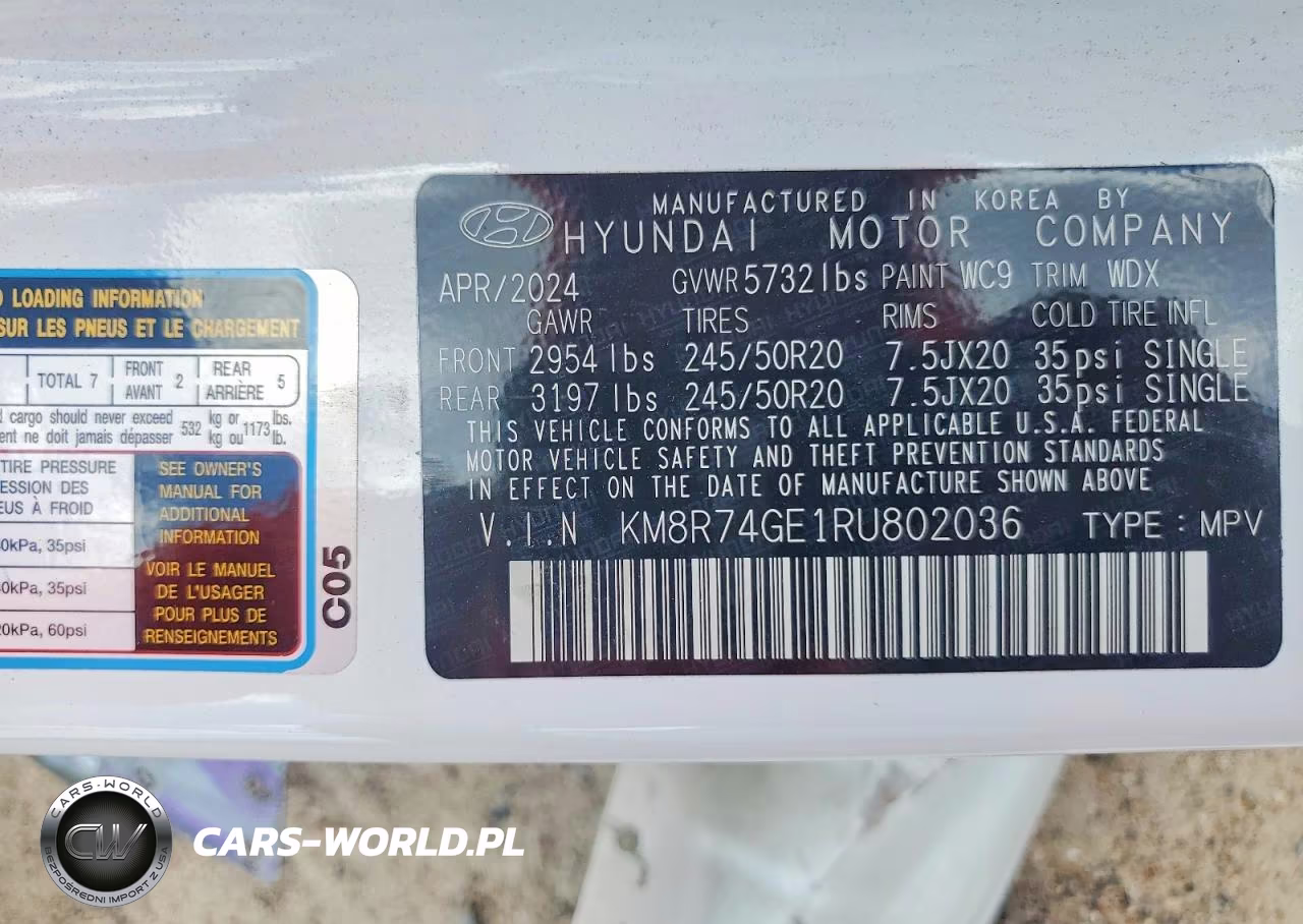 2024 Hyundai Palisade Calligraphy VIN:KM8R74GE1RU802036 - 14