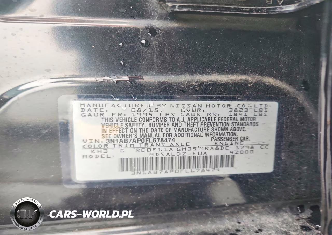 2015 Nissan Sentra Sv VIN:3N1AB7AP0FL678474 - 12