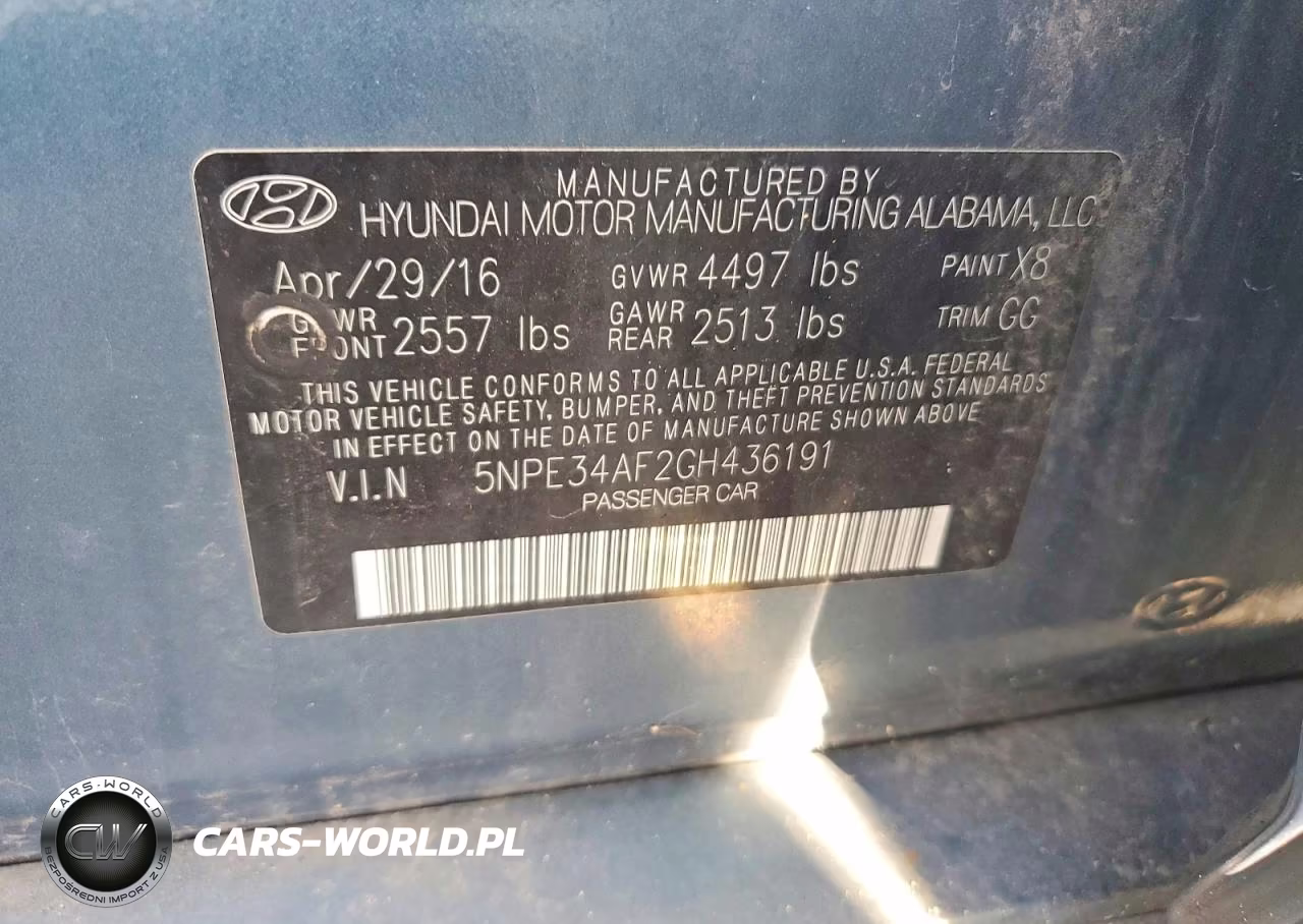 2016 Hyundai Sonata Sport VIN:5NPE34AF2GH436191 - 12