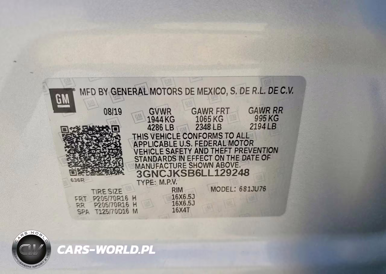 2020 Chevrolet Trax Ls VIN:3GNCJKSB6LL129248 - 13